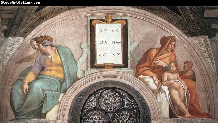 Michelangelo Buonarroti Uzziah - Jotham - Ahaz